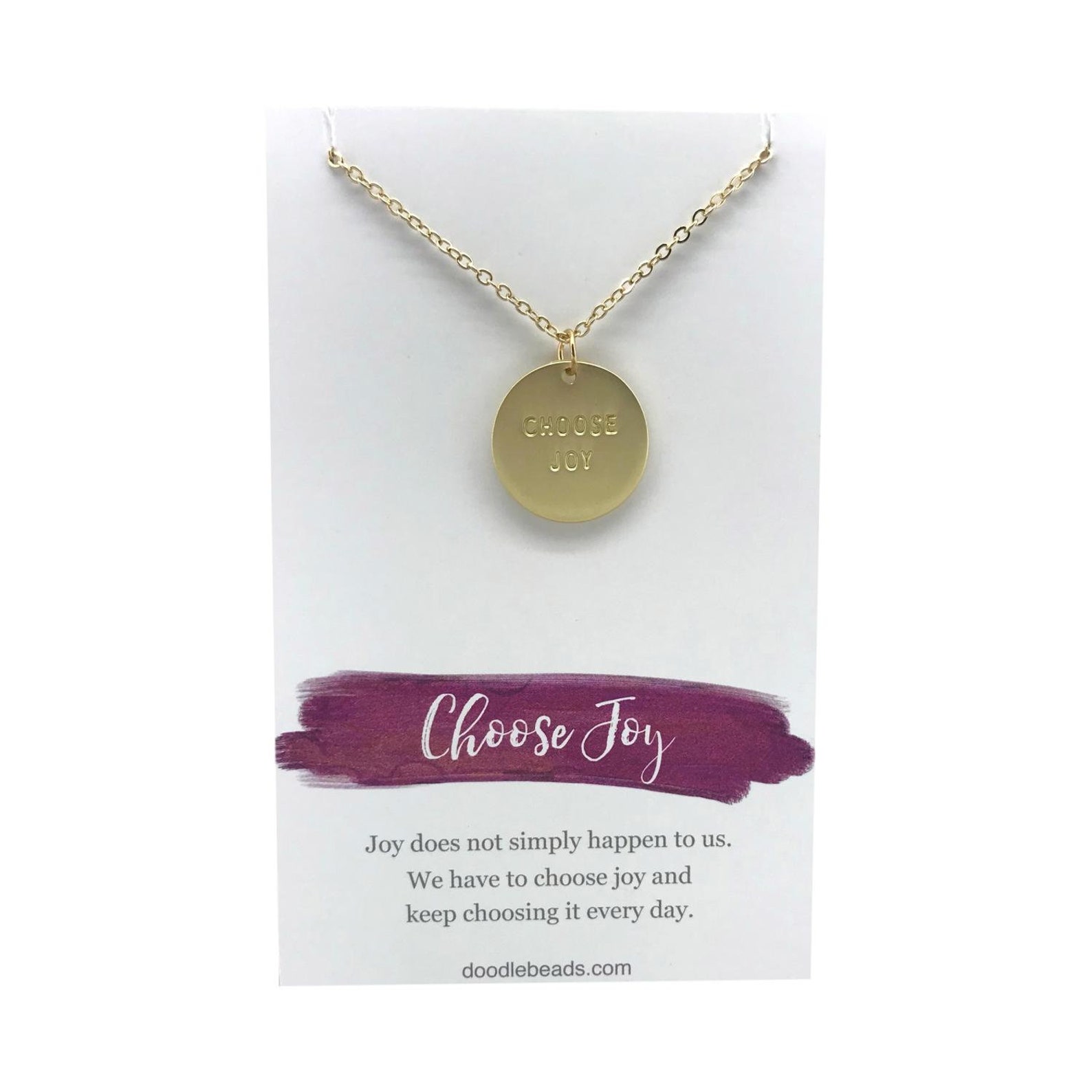 Choose Joy Necklace Silver or Gold joy Jewelry with choose Etsy