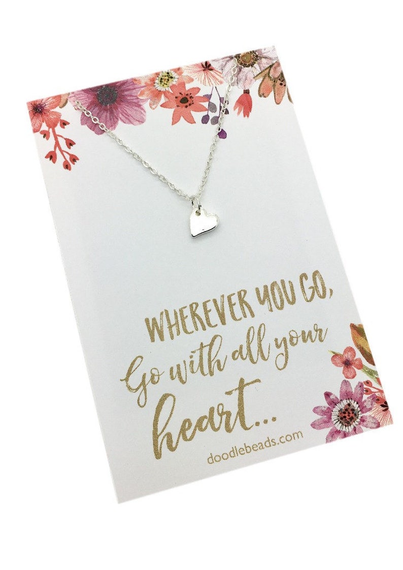 Graduation Gift for Her Graduation Necklace Tiny Heart Etsy