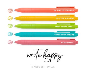 Fun Colorful Gel Pen Sets with Inspirational Quotes, Christian Gifts, Fine Tip Coloring Pens, Writing Pens, Journaling Pen, Planner supplies