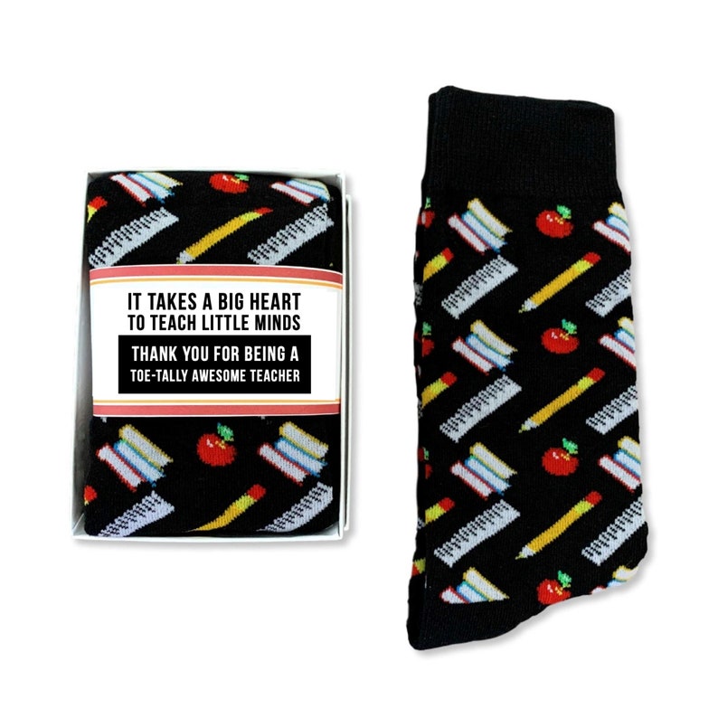 Men Teacher Gifts, Thank you Teacher Socks Gift Box, Male Tutor Gift, Mentor Gift, Crew Socks for Men, Teacher Christmas Gift, appreciation image 3