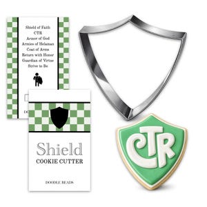 Schild Cookie Cutter, Rüstung Gottes, Schild des Glaubens, Armee von Helaman, Klassische Backform für die Taufe, Primäre CTR & Missionar Abschied