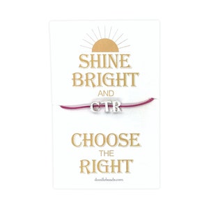 Choose the Right Gift for little girl, LDS, baptism gift for granddaughter, CTR Bracelet, confirmation gift for girls, birthday gift for her