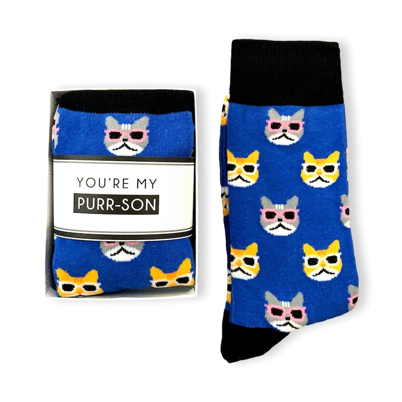 dad women Cat themed gifts for him cat lady Birthday her Novelty cat socks /& sock wrap quote Funny Cat lover Gifts for men cat mom