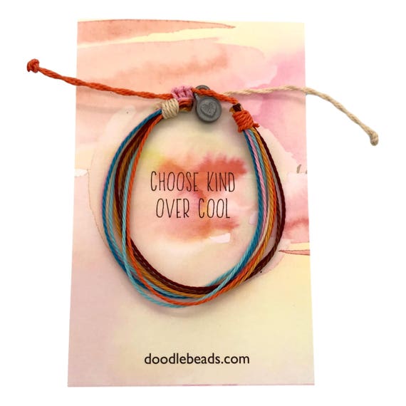 Thread Bracelet with charm Choose kind over cool waterproof Etsy