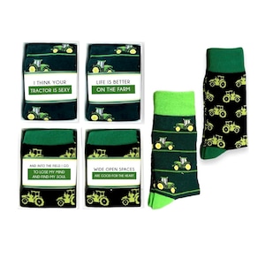 Funny Tractor gifts, Farmer boyfriend, husband, Novelty printed Tractor Socks for men, Farm lover, Country Life, Father&#39;s Day gift, birthday