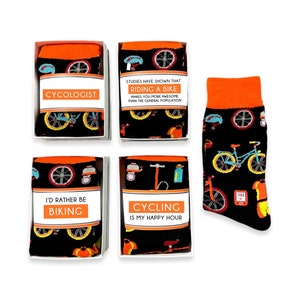 Bicycle Socks, Cycologist, Cyclist Gifts, Bike Rider, Bicycle Cycling Birthday, Colorful Novelty Dress Socks for Biker, Bike Accessories