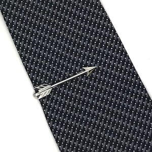 Arrow tie bar, silver or gold arrow tie clip, Gifts For Men, Groomsmen Gift,  Father&#39;s Day gift, best man gift, Dad Birthday, gift box
