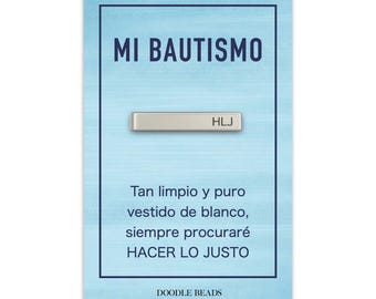 HLJ Tie Bar, Spanish Baptism Gift for Boy, LDS Jewelry, CTR Tie Clip en Espanol, I Haz Lo Justo, Bautismo Nino, La Iglesia de Jesucristo