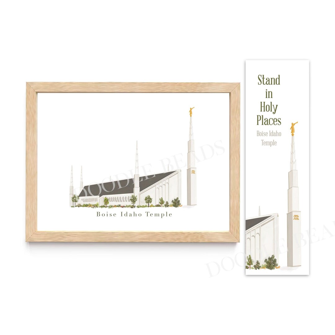 Boise Idaho Temple Digital Art Download | LDS Temple Watercolor Print ...