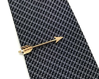 Arrow tie bar, silver or gold arrow tie clip, Gifts For Men, Groomsmen Gift,  Father's Day gift, best man gift, Dad Birthday, gift box