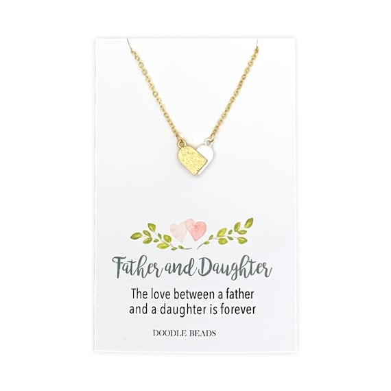 Amazon.com: 14K Solid Gold Heart Daughter Necklace from Dad Father Love,  Real Gold I Love You Forever Heart Pendant Necklace Jewelry gifts for  Birthday Christmas, 16''-18'' : Clothing, Shoes & Jewelry