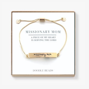 Geschenke für Missionary Mom, Schmuck, Silber oder Gold gestempelt Bar Armband, LDS Geschenke für Missionary Mom&#39;s, Muttertag, Weihnachtsgeschenke Mutter