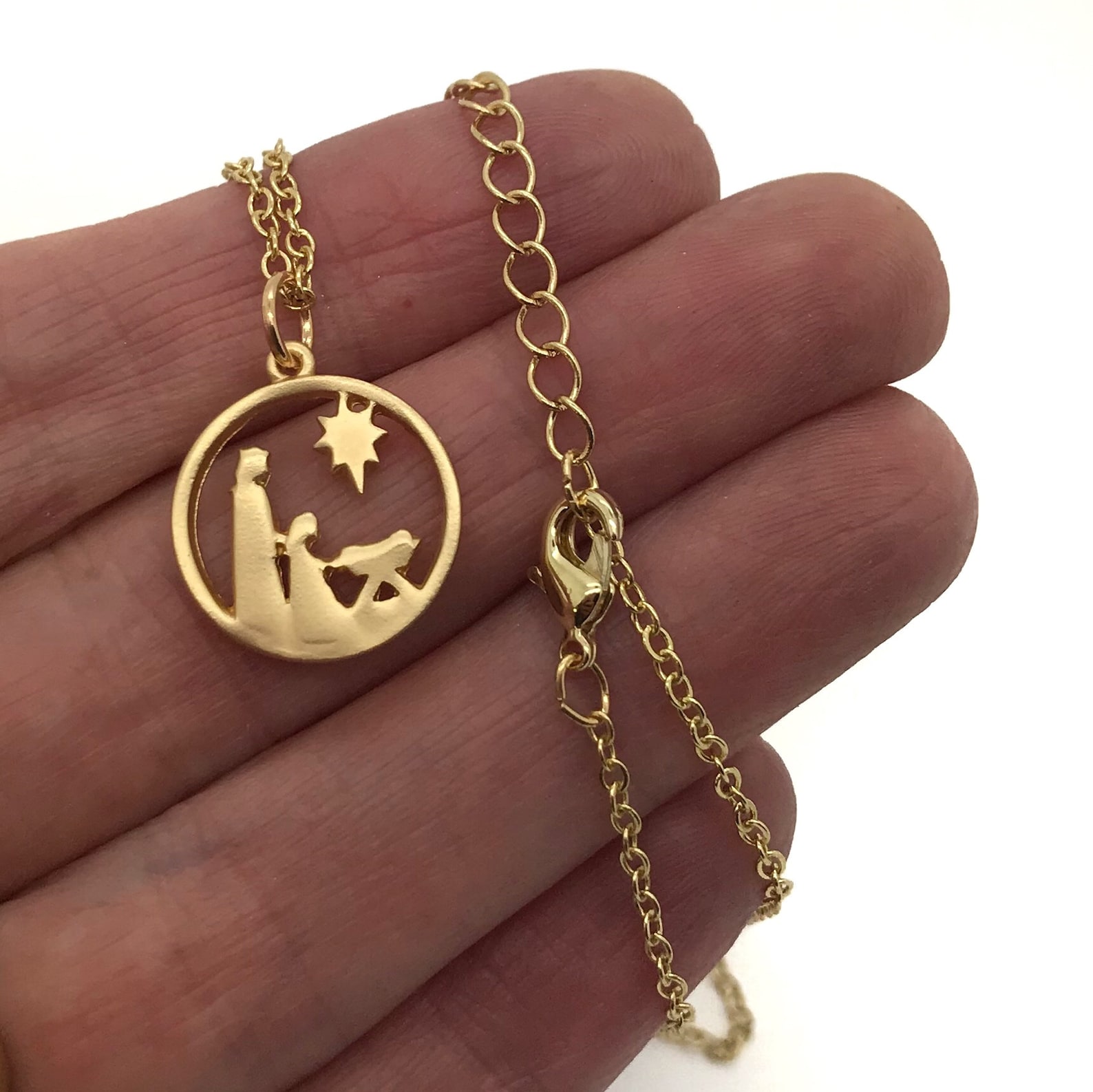 Christian Christmas Gifts for Women Nativity Necklace Etsy