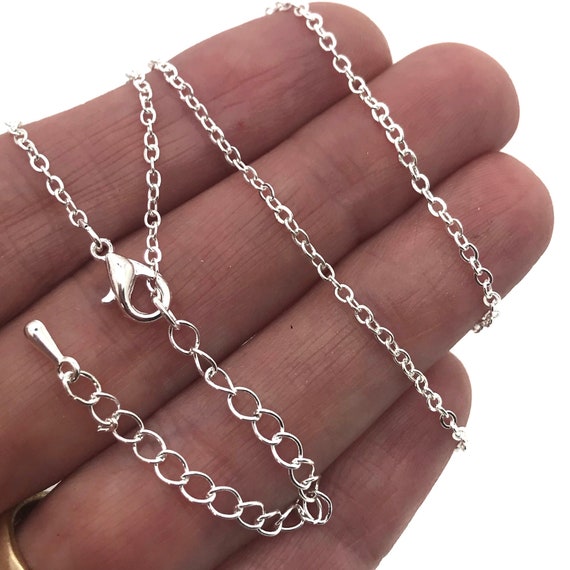 Solid Chain Necklace Sterling Silver 24