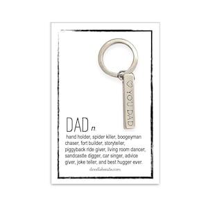 Te amo papá, llavero de papá, papá, tarjeta de definición de papá, regalo del día del padre de los niños, ideas de regalo para papá de la hija, regalo de cumpleaños de papá