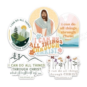LDS 2023 Youth Theme, I Can Do All Things Through Christ, Stickers, Decals, Waterproof, YW Theme, Gifts, Missionary Stickers