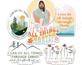 LDS 2023 Youth Theme, I Can Do All Things Through Christ, Stickers, Decals, Waterproof, YW Theme, Gifts, Missionary Stickers