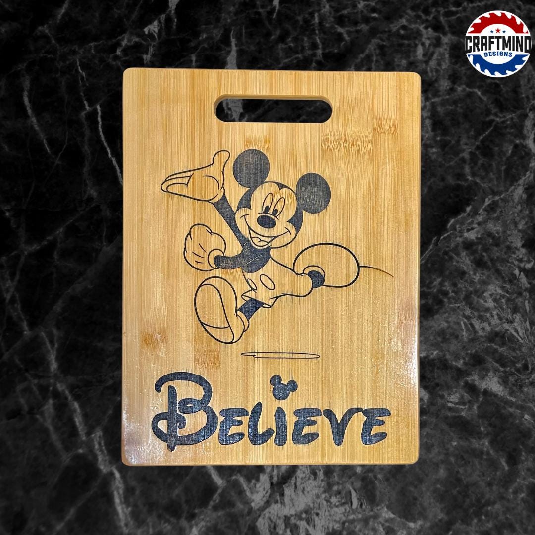 Disney Cut Sign Disney Cutting Board, Mickey Mouse, Functional / Double Sided, Kitchen ...