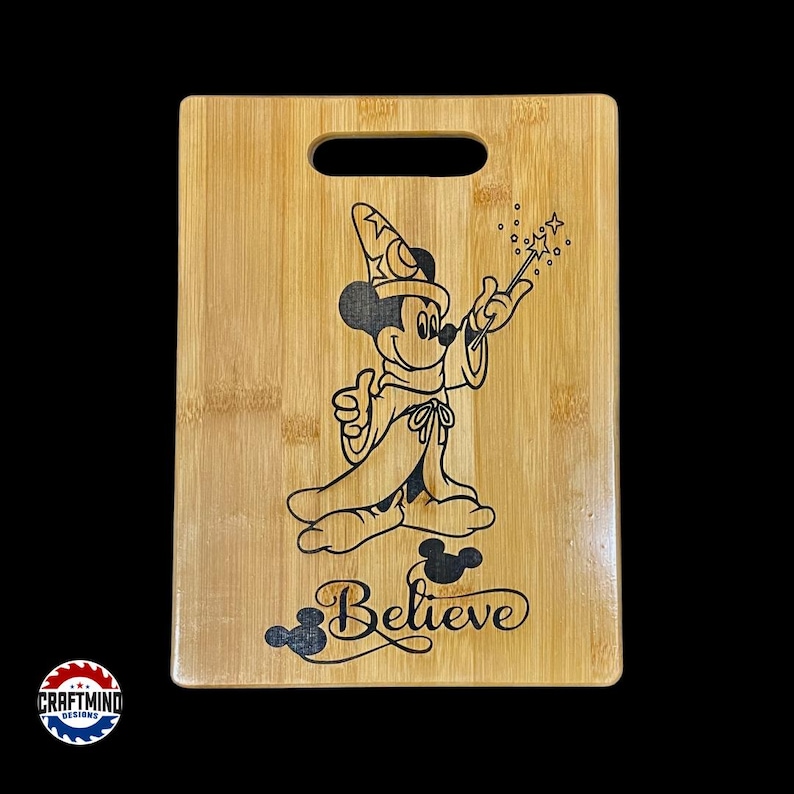 Disney Cut Sign Disney Cutting Board, Mickey Mouse, Functional / Double Sided, Kitchen ...