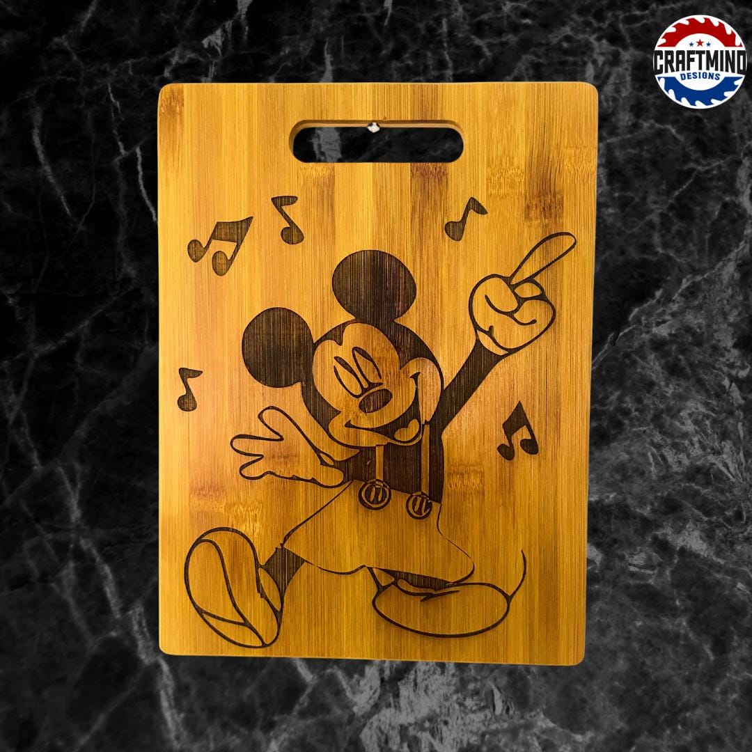 Disney Cut Sign Disney Cutting Board, Mickey Mouse, Functional / Double Sided, Kitchen ...