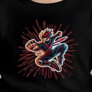 little ninja toddler Short Sleeve Tee | ninja graphic toddlers t shirt | martial arts mum and dad gift