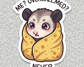 Burrito Possum Sticker – Relatable Mental Health Vinyl Decal