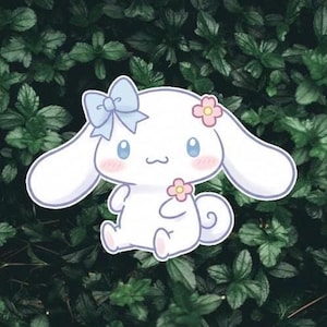 Adesivo in vinile con fiocco e fiori per cuccioli carini / Adesivo ispirato ai colori pastello kawaii / Regalo per borraccia per laptop