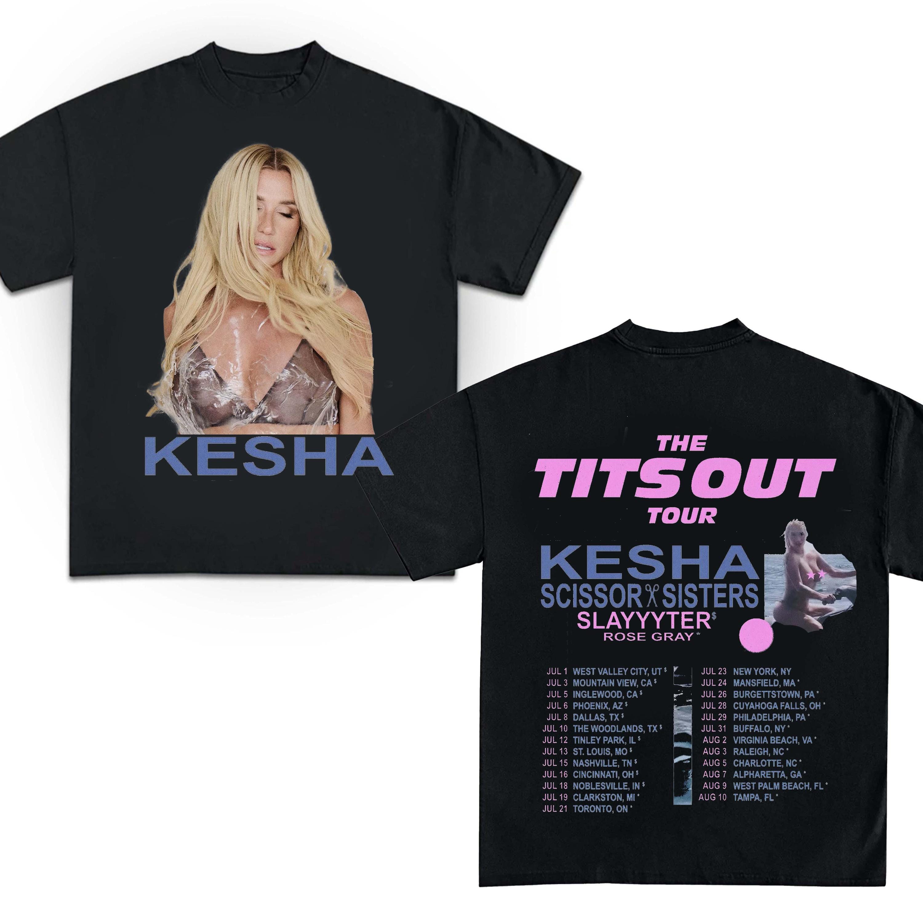 Kesha 2025 Concert Shirt, 2025 Kesha The Tits Out Tour Tshirt, Kesha Fan Gift Shirt, Kesha Merch, Kesha Graphic Shirt, Kesha 90s Vintage Tee