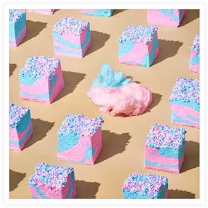 Cotton Candy Marshmallows: Gourmet Carnival Treats (6-Piece Set)