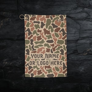 Customizable Camo Golf Towel : For the Hunter & Golfer, Fun Golf Accessories, Unique Towels for Golf Lovers, Take it Hunting