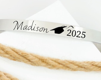 Personalized Graduation Gift Graduation Bracelet Gift For Graduation Personalized Name Jewelry Gift Class Of 2025 Gift Girl Graduation Gift