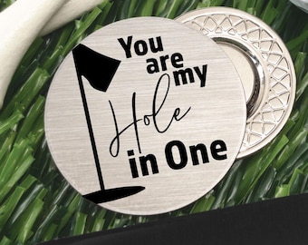 Birthday Gift For Him Golfing Gift Hole In One Golf Ball Marker Valentine's Day Gift Golf Ball Marker Gift Mens Christmas Gift