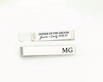 Personalized Father Of The Groom Gift Father of the Groom Tie Clip Father Of The Groom Wedding Tie Clip Gift For Father In Law Parent Gift