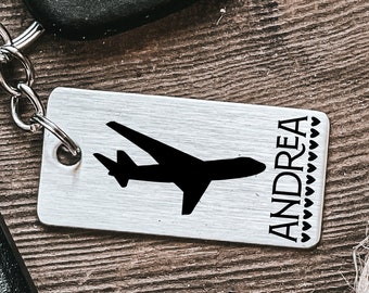 Personalized Airplane Keychain Gift For Flight Attendant Keychain Airplane Gift Pilot Gift Keychain Personalized Name Flight Attendant Gift