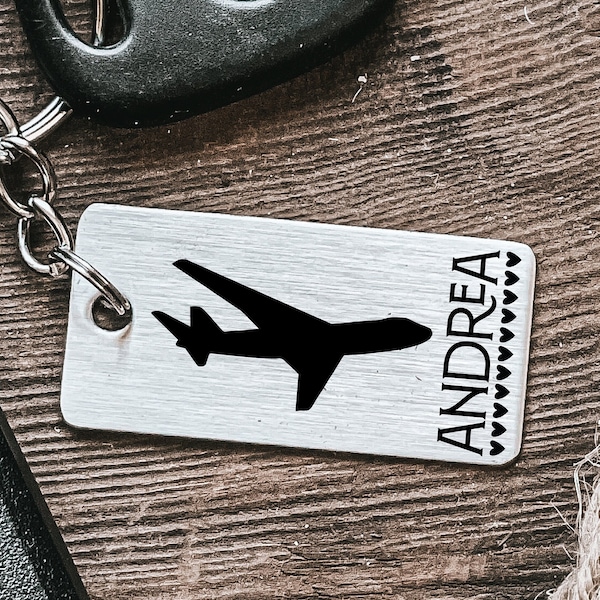 Personalized Airplane Keychain Gift For Flight Attendant Keychain Airplane Gift Pilot Gift Keychain Personalized Name Flight Attendant Gift