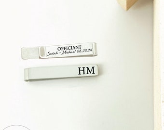 Personalized Officiant Gift Officiant Tie Clip Officiant Tie Bar Gift For Wedding Party Tie Clip For My Officiant Pastor Gift Wedding Party