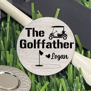 Personalized Godfather Gift The Golffather Golf Ball Marker Godfather Gift from Nephew For Godparent Gift Personalized Godfather Gift