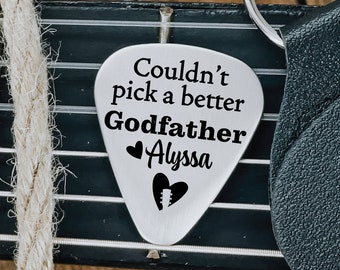 Personalized Godfather Gift Idea The Godfather Guitar Pick Gift for Godfather Godparent Gift Personalized Godfather Present from Nephew