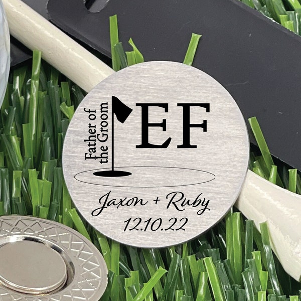 Personalized Father of the Groom Gift Father Of The Groom Golf Ball Marker Wedding Gift Grooms Dad Gift Parent Wedding Day Gift Golf Gift