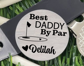 Regalos de golf para papá Regalos de golf para hombres Regalos deportivos para él Regalo de cumpleaños para papá Marcador de pelota de golf Personalizado Papá Bday Idea de regalo Cumpleaños