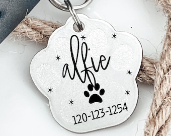 Calico Pet Tag Personalized Name for Cat Personalized Pet Id Tag Engraved Personalized Pet Tags for Cat Name ID Tag for Pets Kitten New Pet