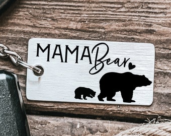 Mama Bear Keychain Mama Keychain Gift for Mama Bear Gift Idea Keychain For Her For Mom Birthday Gift Mom Bear Cubs Christmas Gift Mom Gift