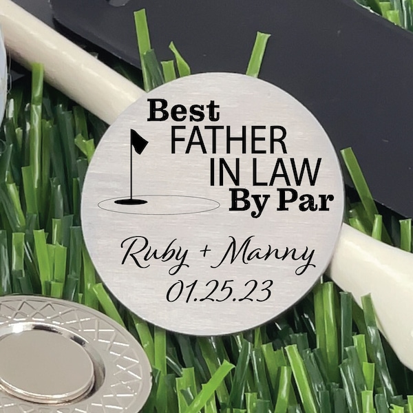 Wedding Party Golf Ball Marker Father In Law Gift From Son In Law Daughter In Law Wedding Best FIL Gift Engagement Announcement Wedding