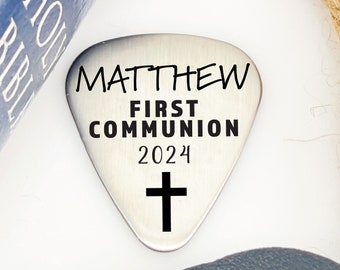 First Communion Guitar Pick Gift For Boy Gift For First Holy Communion Gift Guitar Pick For Him Gift First Communion Gift Communion Boy Gift