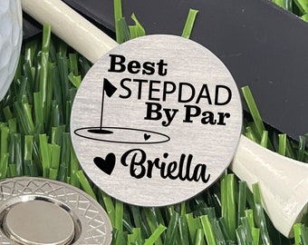 Stepdad Gift For Stepdad Golf Ball Marker Stepdad Gift Bonus Dad Father's Day Gift Idea For Step Dad Personalized Step Dad Gift From Kids