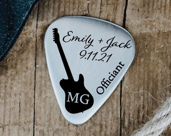 Officiant Pick Personalized Guitar Pick Gift Wedding For Officiant Gift Idea for Wedding Personalized Gift For Wedding Officiant Musician