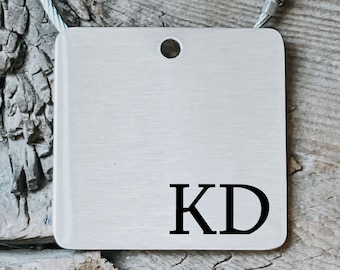 Initials Luggage Tag Personalized Luggage Tag Personalized Name Traveler Traveling Gift Luggage Tag Modern Simple Initials Trip Travel