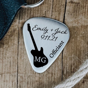 Officiant Pick Personalized Guitar Pick Gift Wedding For Officiant Gift Idea for Wedding Personalized Gift For Wedding Officiant Musician