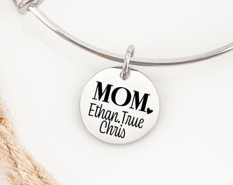 Christmas Gift for Mom | Mama Christmas Gift Idea | Bracelet for Mom with Kids Names | Mom Bracelet with Kids Names | Jewelry Personalized