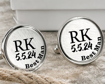 Personalized Ring Bearer Cufflinks- Gift Wedding Gift For The Ring Bearer Wedding Party Cufflinks Gift Idea Personalized Ring Bearer Gift